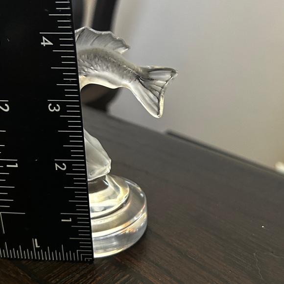 Vintage Lalique Glass Goujon - Jumping Koi Fish - Paperweight - Picture 14 of 15